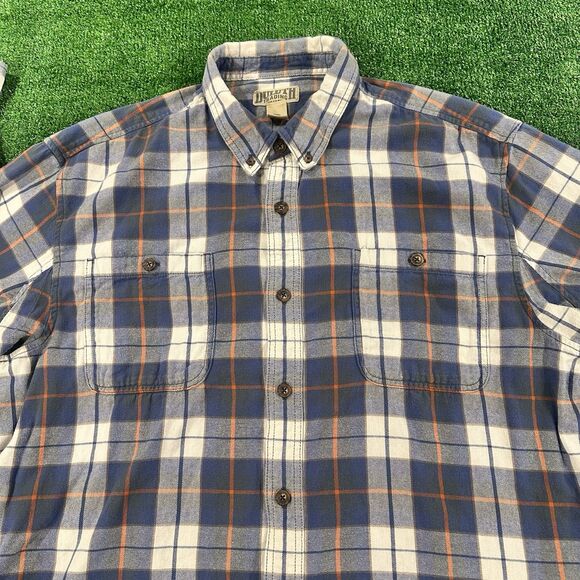 Duluth Trading Co Men's Flannel Shirt Blue Size 2XL Plaid Button Down Pockets - Picture 5 of 16